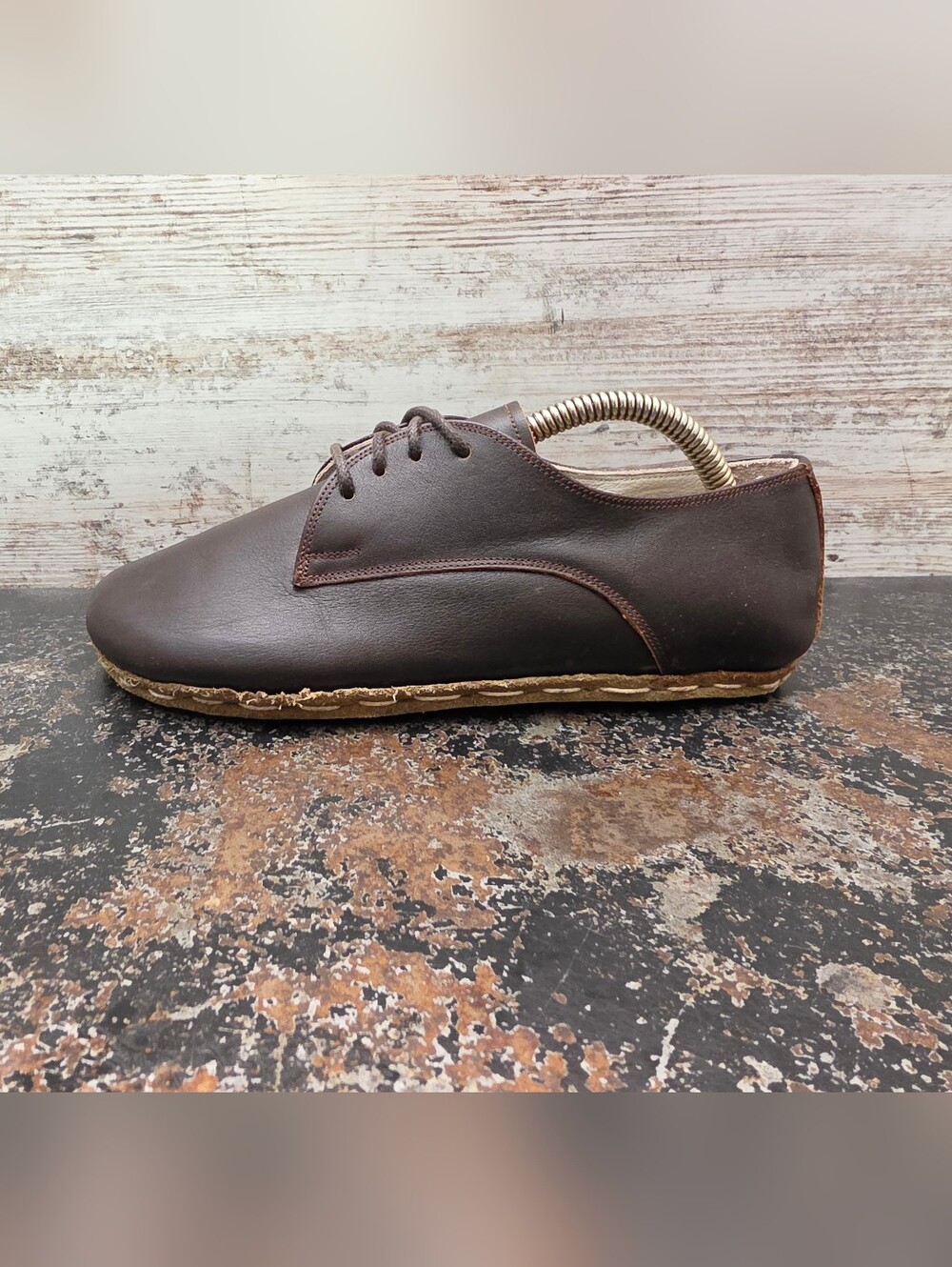 Womens EH Earthling Harmony Barefoot Shoes Sz 7 7.5 38 Brown Leather Turkey Made